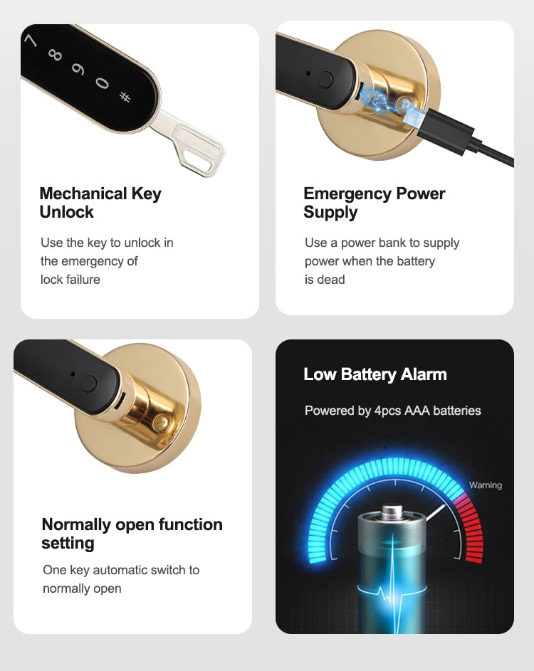 Biometric Smart Lock Door Handle