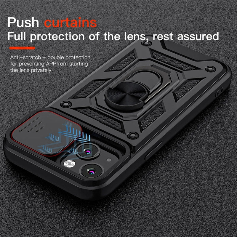 Armor Shockproof Cover With Magnetic Ring Stand