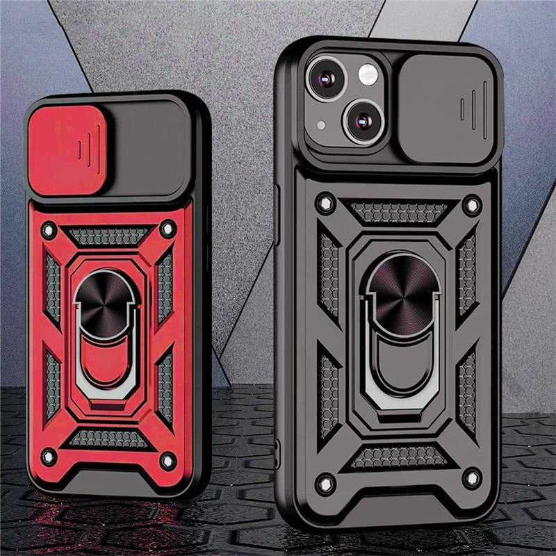 Armor Shockproof Cover With Magnetic Ring Stand