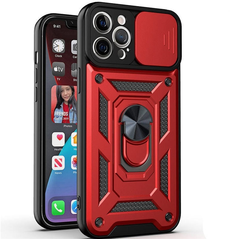 Armor Shockproof Cover With Magnetic Ring Stand