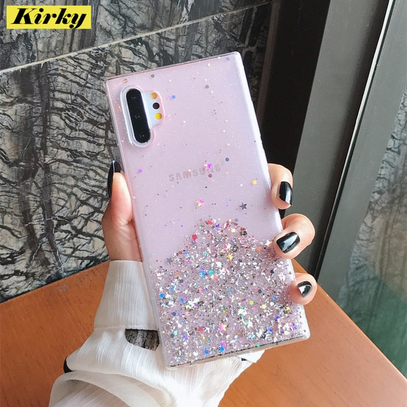 Glitter Silicone Case For Samsung