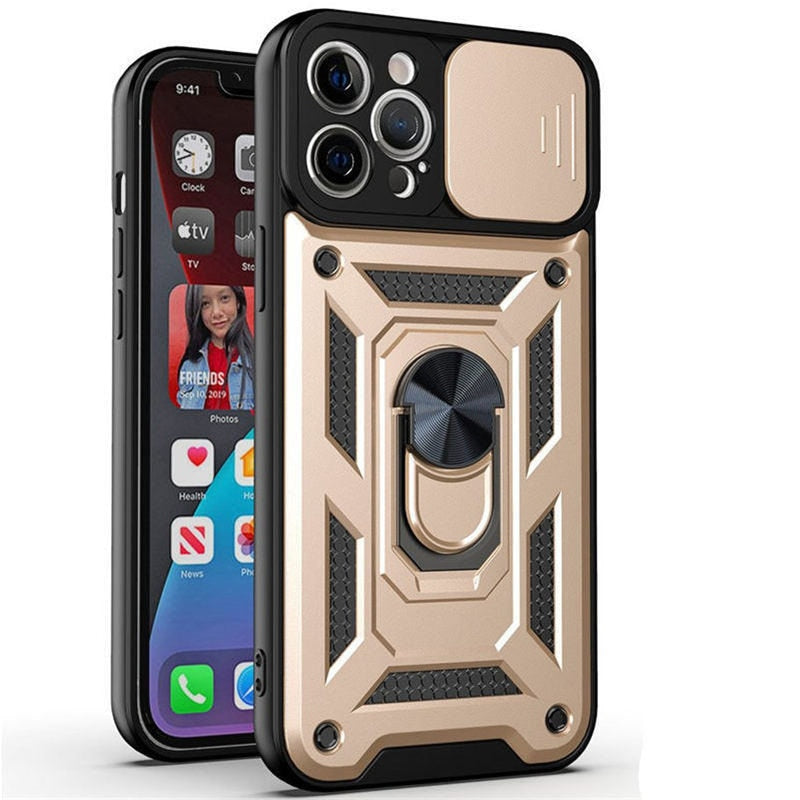 Armor Shockproof Cover With Magnetic Ring Stand