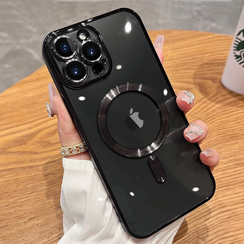 Transparent Magnetic Wireless Charging Case