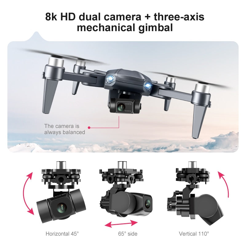 6K Dual Camera Drone With 3 Axis