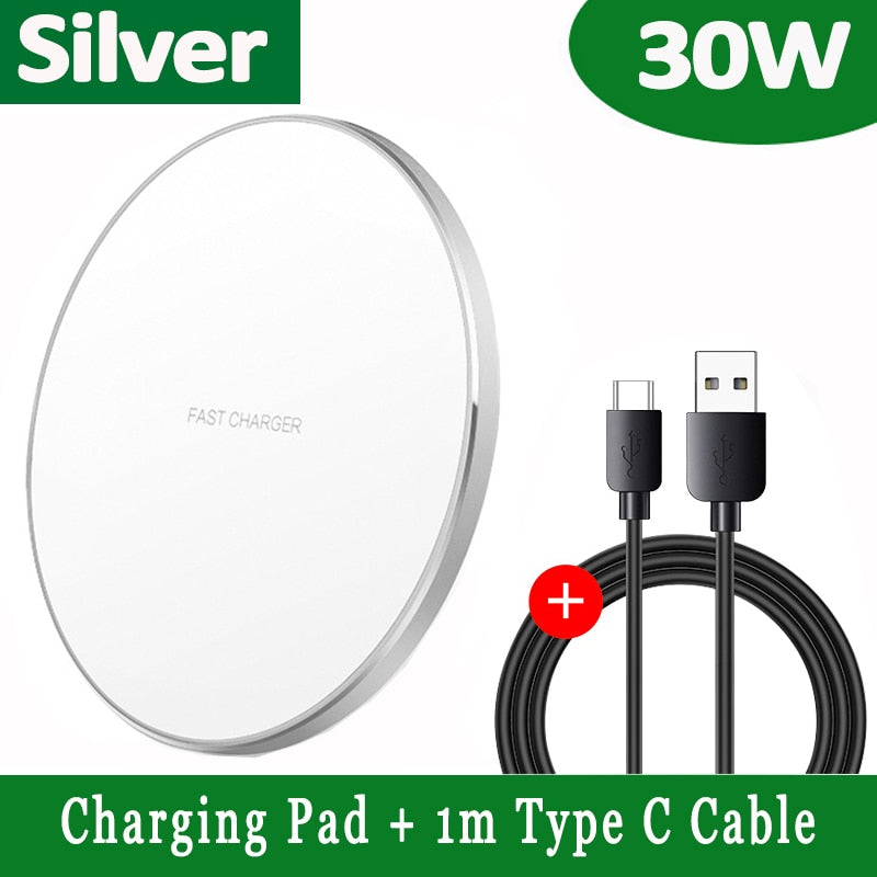 30W Wireless Fast Charging Pad