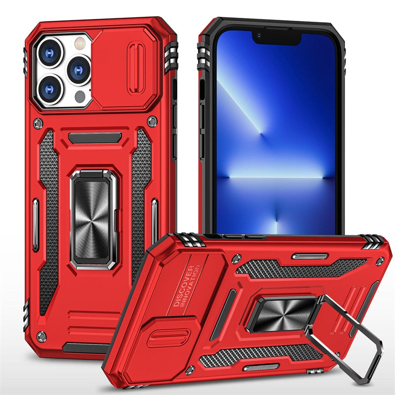 Armor Shockproof Cover With Magnetic Ring Stand