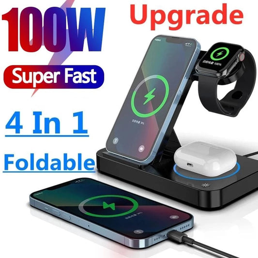 4 In 1 Wireless Fast Charging Dock Station