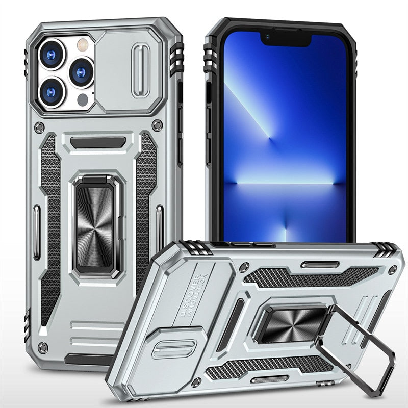 Armor Shockproof Cover With Magnetic Ring Stand