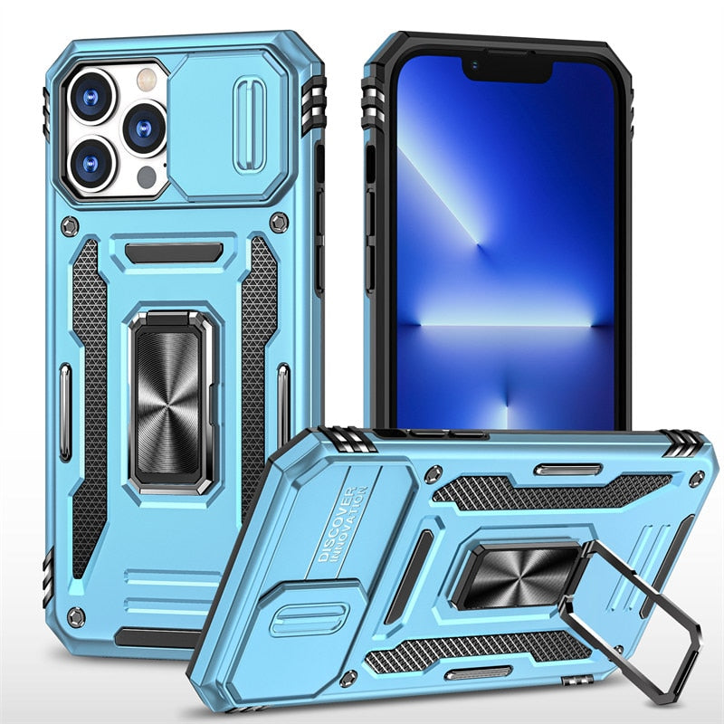 Armor Shockproof Cover With Magnetic Ring Stand