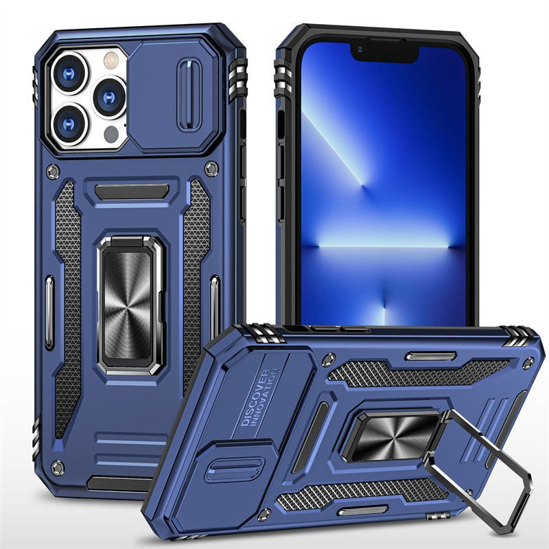 Armor Shockproof Cover With Magnetic Ring Stand