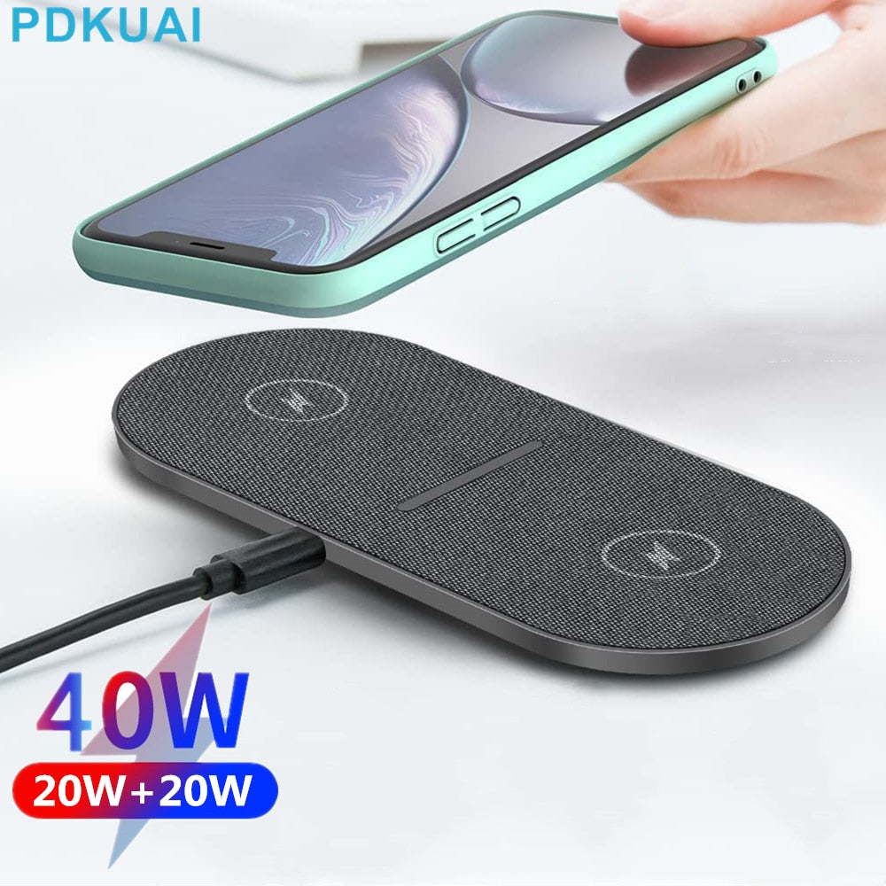 40W Dual Wireless Charging Pad