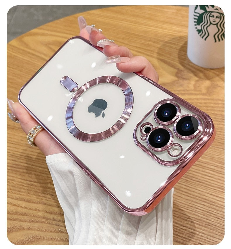 Transparent Magnetic Wireless Charging Case