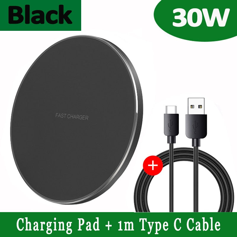 30W Wireless Fast Charging Pad