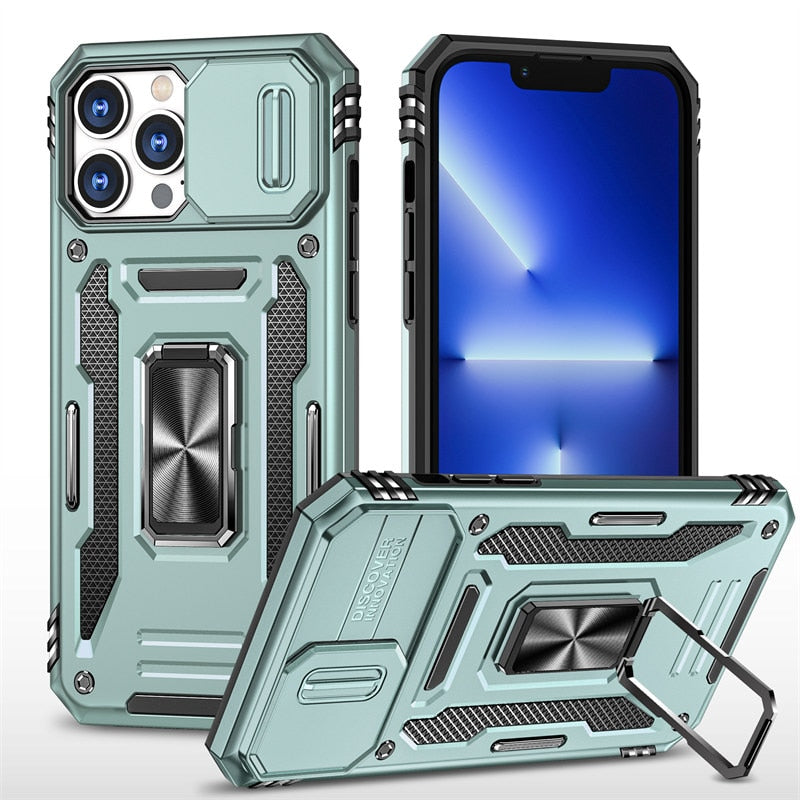 Armor Shockproof Cover With Magnetic Ring Stand