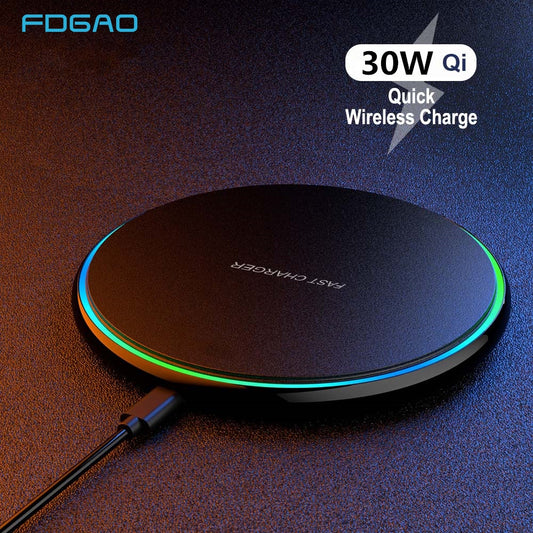 30W Wireless Fast Charging Pad